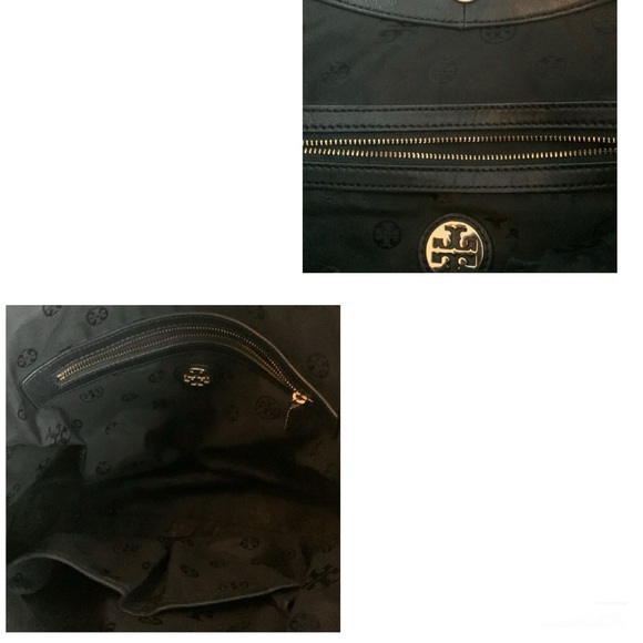 Tory Burch Marion Quilted Leather Slouchy Tote/Shoulder Bag in Black - Picture 9 of 13